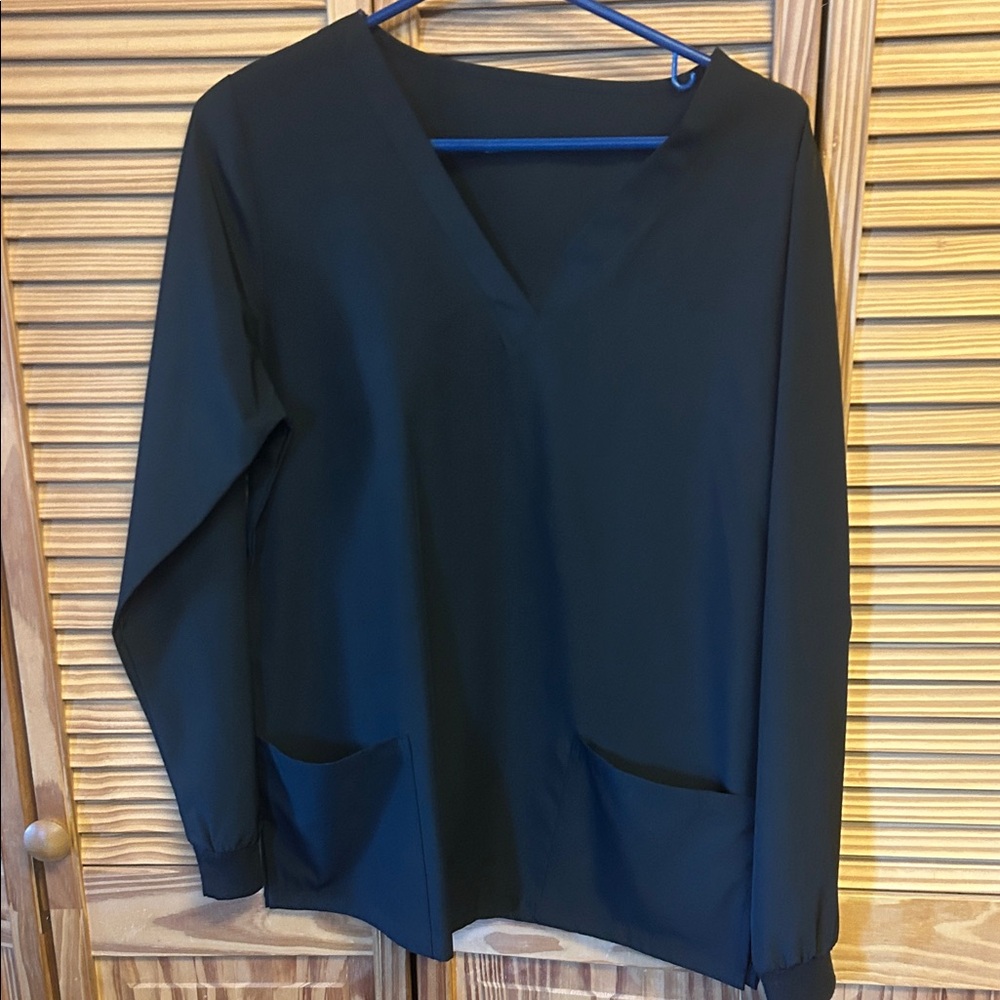 Elegant Black V-Neck Women's Top